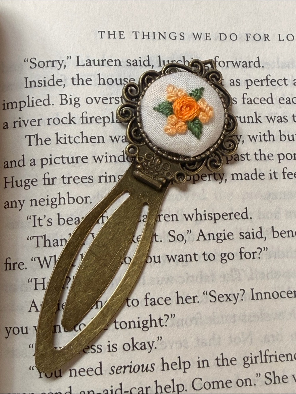 Tiny Moments Hand Embroidered Floral Bookmark | One of a Kind | Book Lover Gift